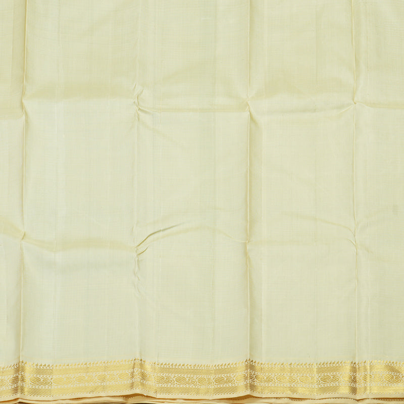 Hayagrivas Handloom Multicolour Checks Kanjivaram Silk Saree with Pale Yellow Border KBD1828B16-1