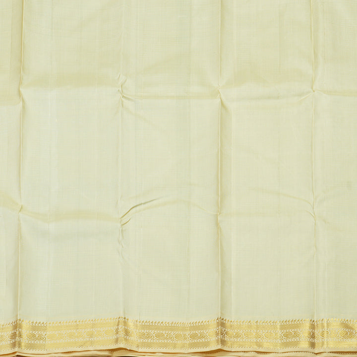 Hayagrivas Handloom Multicolour Checks Kanjivaram Silk Saree with Pale Yellow Border KBD1828B16-1
