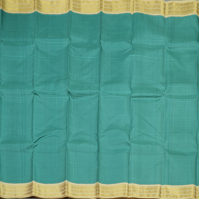 Hayagrivas Handloom Multicolour Checks Kanjivaram Silk Saree with Pale Yellow Border KBD1828B16-1
