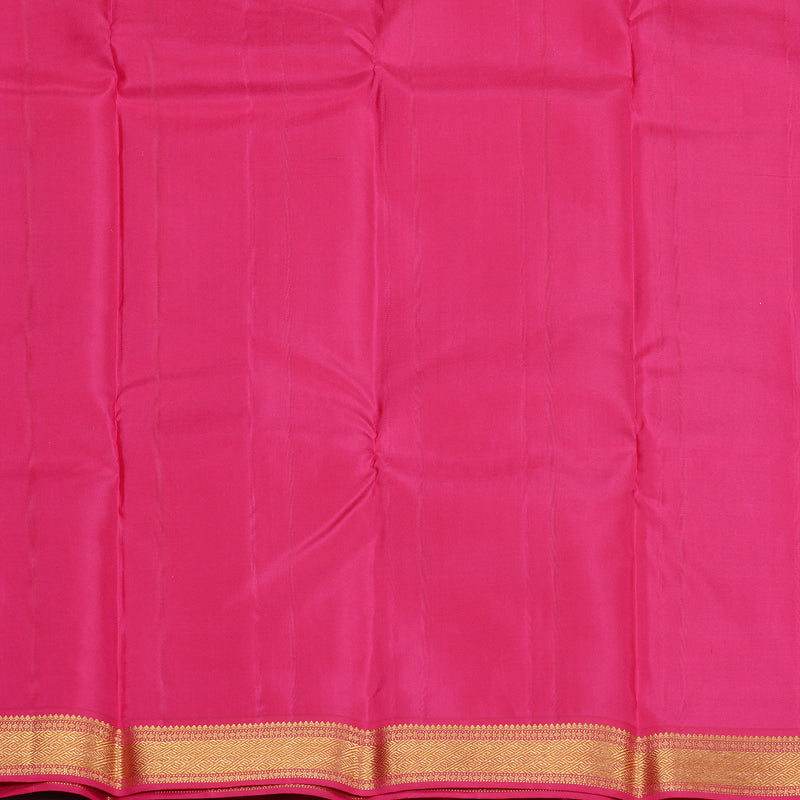 Hayagrivas Yellow Handloom Kanjivaram Silk Saree with Pink Border KBD1829B11-1