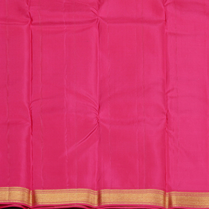 Hayagrivas Yellow Handloom Kanjivaram Silk Saree with Pink Border KBD1829B11-1