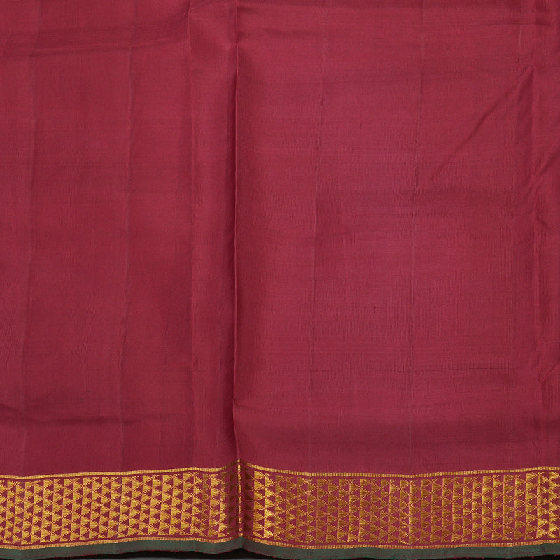 Hayagrivas Maroon Handloom Ten Yards Silk Saree KBD1834B10-2