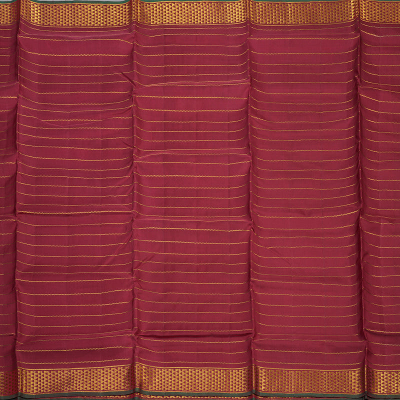 Hayagrivas Maroon Handloom Ten Yards Silk Saree KBD1834B10-2
