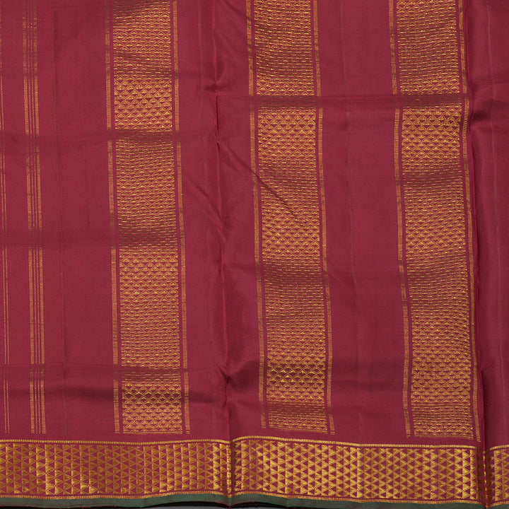 Hayagrivas Maroon Handloom Ten Yards Silk Saree KBD1834B10-2
