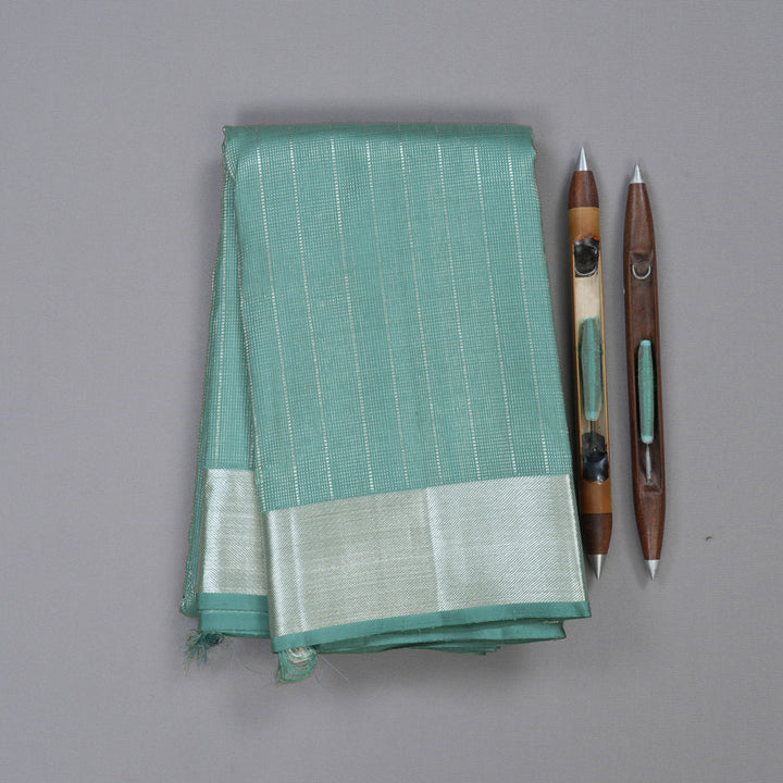 Hayagrivas Handloom Kanjivaram Silk Saree in Ethereal Powder Blue KBD1837B2-1