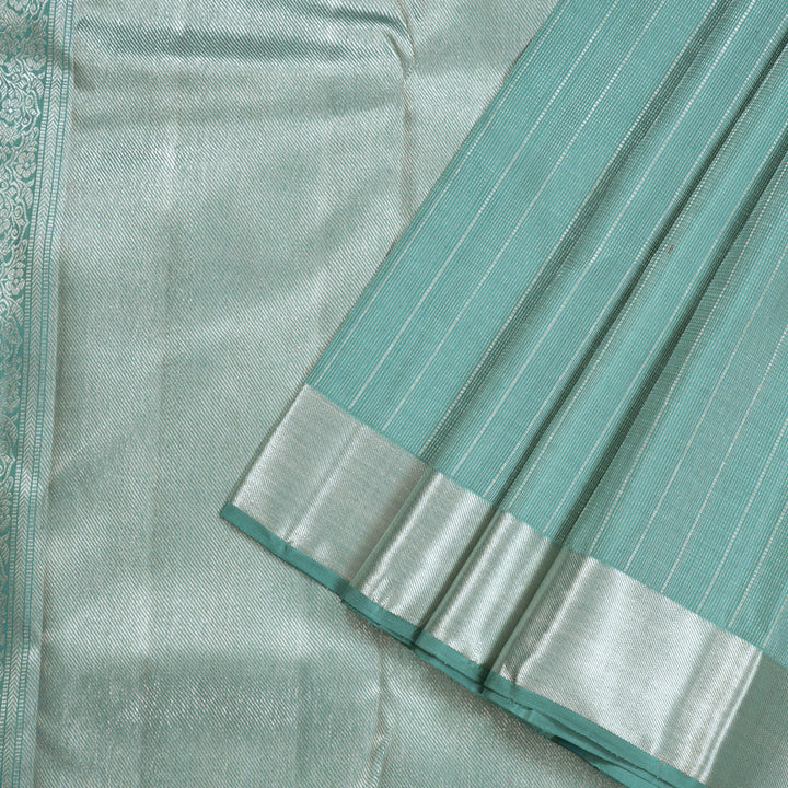 Hayagrivas Handloom Kanjivaram Silk Saree in Ethereal Powder Blue KBD1837B2-1