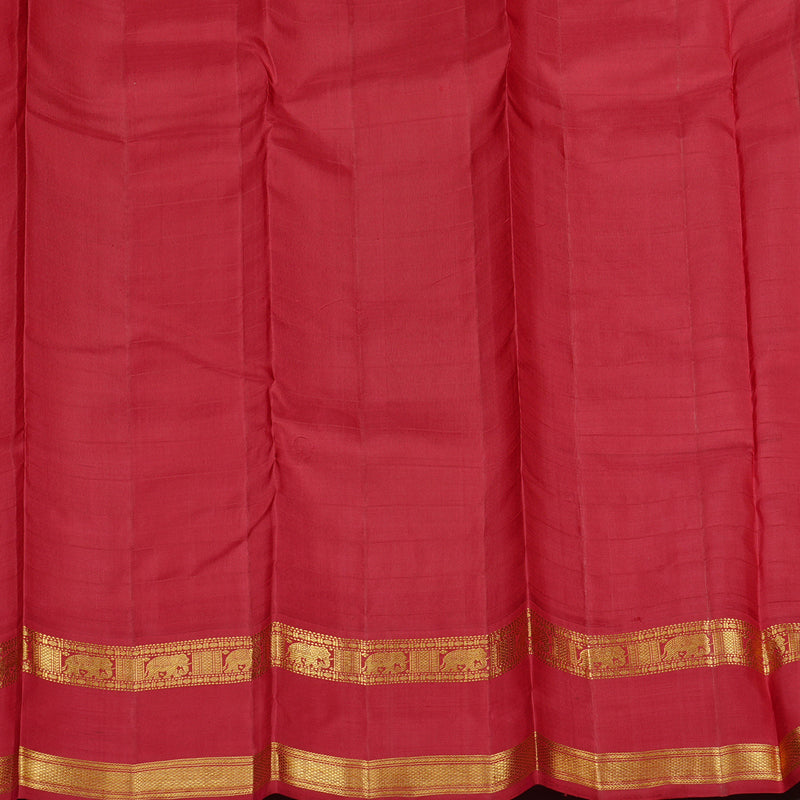Hayagrivas Sandal Handloom Kanjivaram Silk Saree with Maroon Border KBD1837B24-1