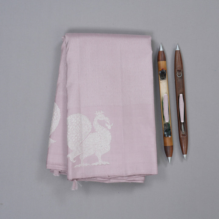 Hayagrivas Light Lilac Colour Handloom Kanjivaram Silk Saree KBD1837B26-1