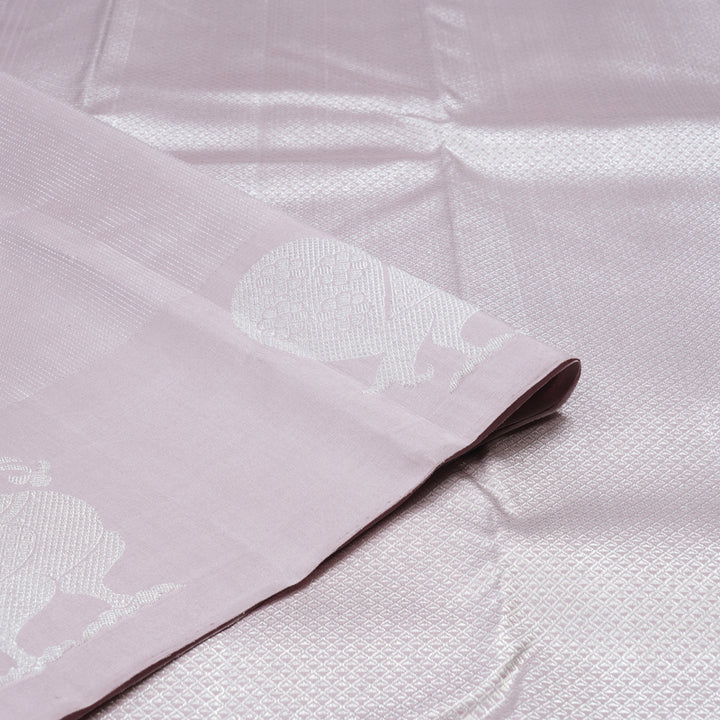 Hayagrivas Light Lilac Colour Handloom Kanjivaram Silk Saree KBD1837B26-1