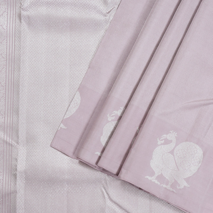 Hayagrivas Light Lilac Colour Handloom Kanjivaram Silk Saree KBD1837B26-1