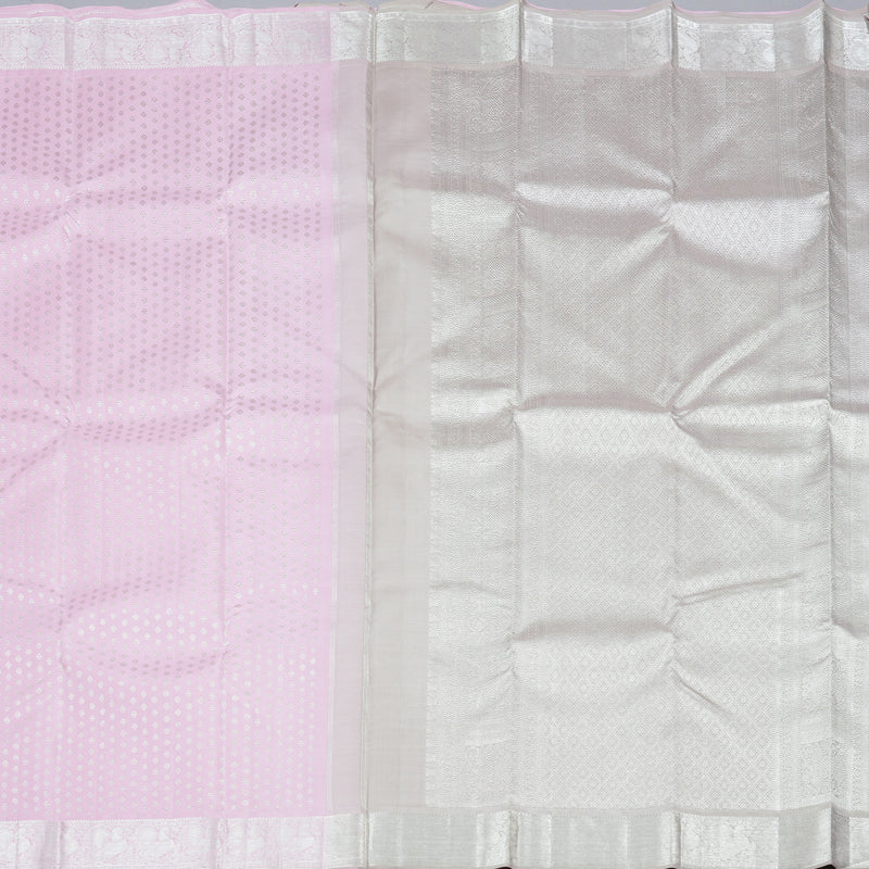 Hayagrivas Baby Pink Handloom Kanjivaram Silk Saree KBD1837B29-1