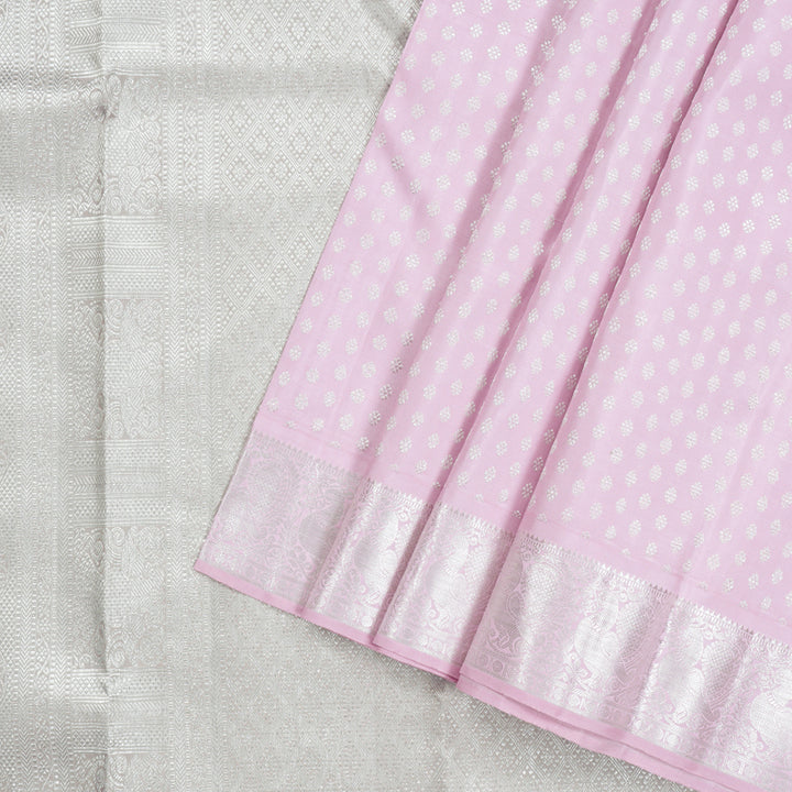 Hayagrivas Baby Pink Handloom Kanjivaram Silk Saree KBD1837B29-1