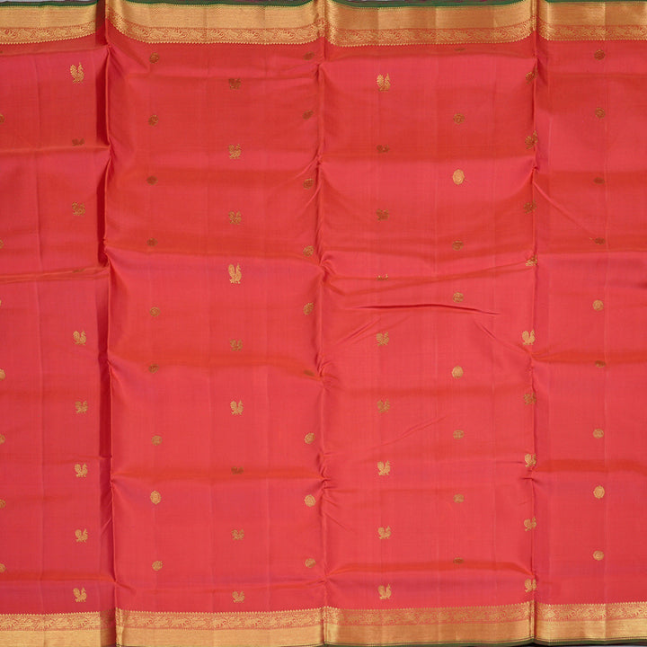 Hayagrivas Red Handloom Kanjivaram Ten Yards Silk Saree KBD1840B4-2