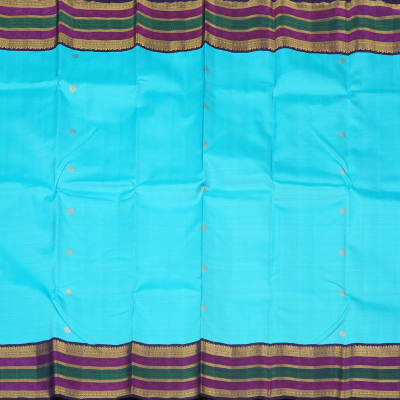 Hayagrivas Handloom Kanjivaram Silk Saree in Tranquil Sky Blue KBD1842B2-1
