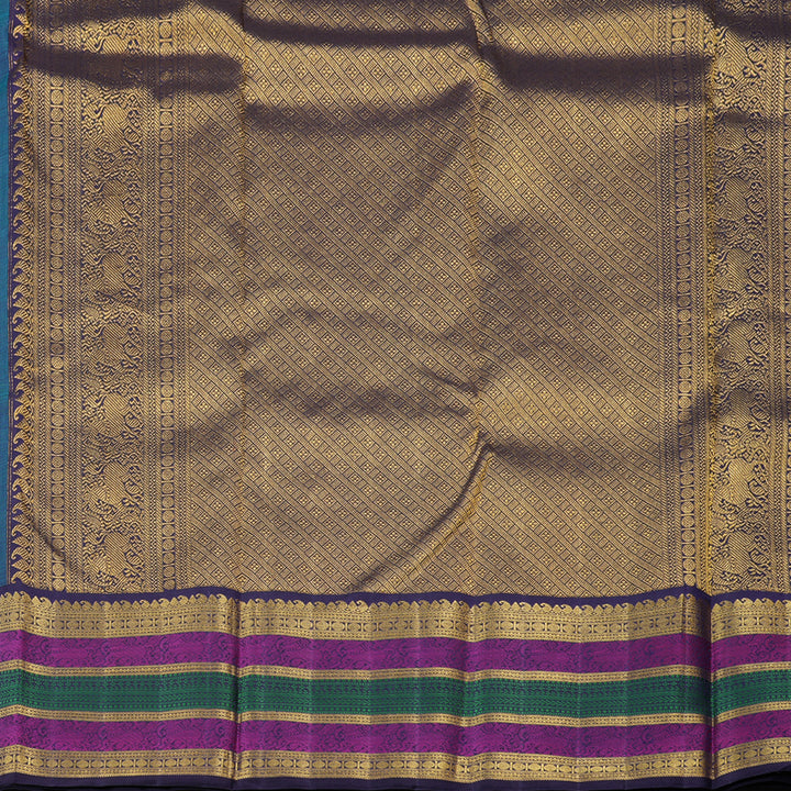 Hayagrivas Handloom Kanjivaram Silk Saree in Tranquil Sky Blue KBD1842B2-1