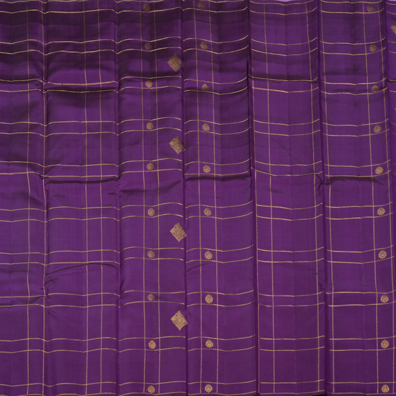 Hayagrivas Handloom Kanjivaram Silk Saree in Luxurious Purple KBD1846B3-4
