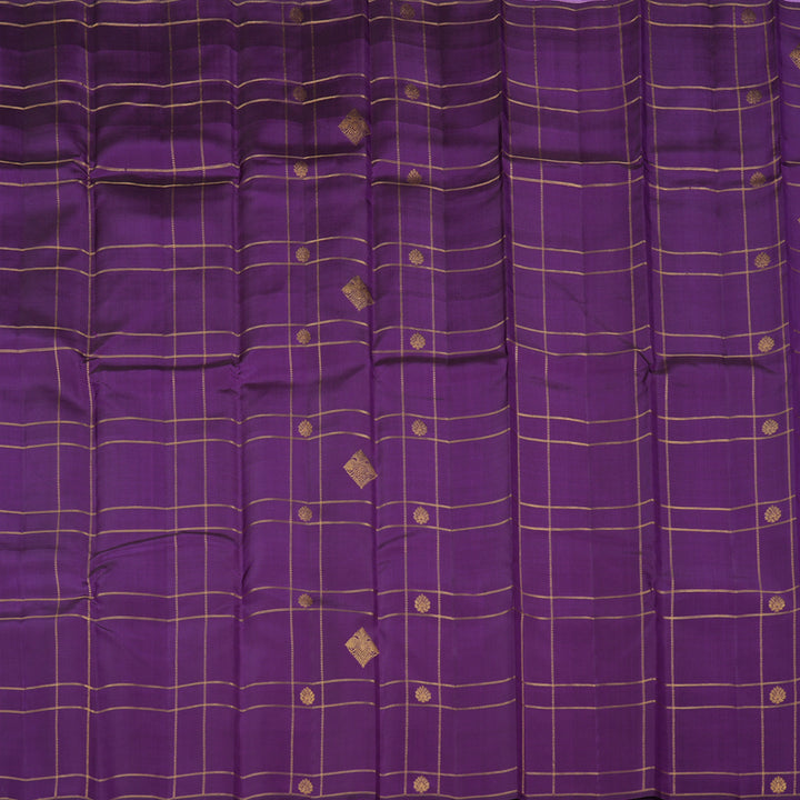 Hayagrivas Handloom Kanjivaram Silk Saree in Luxurious Purple KBD1846B3-4