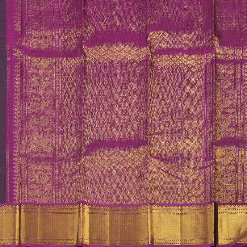 Hayagrivas Handloom Pure Kanjivaram Silk Saree in Stylish Bottle Green KBD1846B6-5