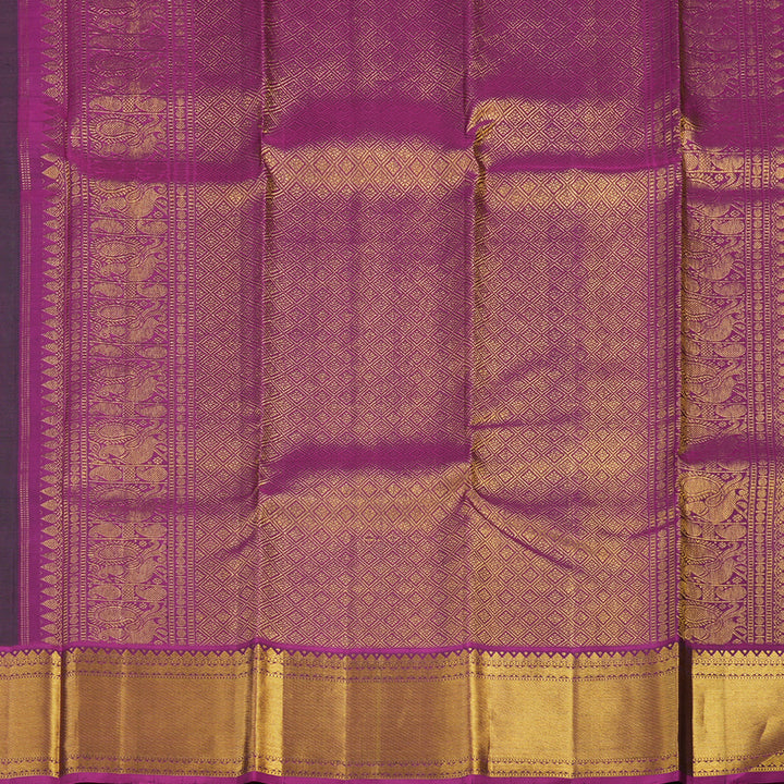 Hayagrivas Handloom Pure Kanjivaram Silk Saree in Stylish Bottle Green KBD1846B6-5