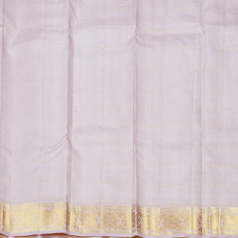 Hayagrivas Handloom Kanjivaram Silk Saree in Chic Ash Grey KBD1852B3-1