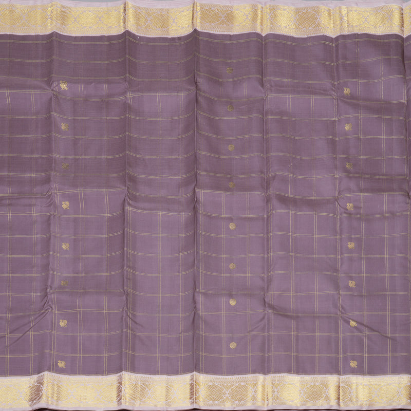 Hayagrivas Handloom Kanjivaram Silk Saree in Chic Ash Grey KBD1852B3-1