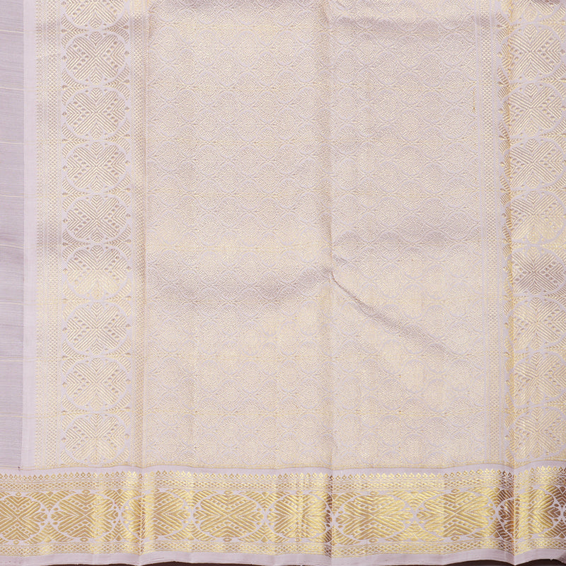 Hayagrivas Handloom Kanjivaram Silk Saree in Chic Ash Grey KBD1852B3-1