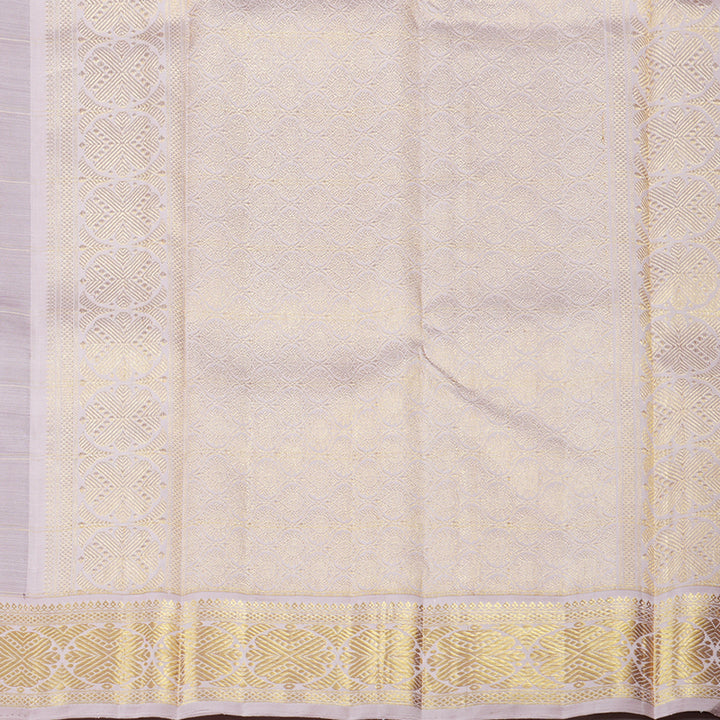 Hayagrivas Handloom Kanjivaram Silk Saree in Chic Ash Grey KBD1852B3-1