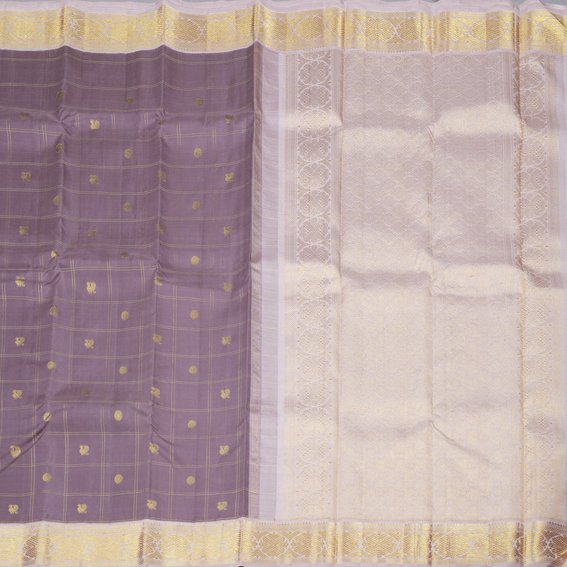 Hayagrivas Handloom Kanjivaram Silk Saree in Chic Ash Grey KBD1852B3-1