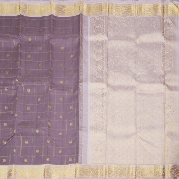 Hayagrivas Handloom Kanjivaram Silk Saree in Chic Ash Grey KBD1852B3-1