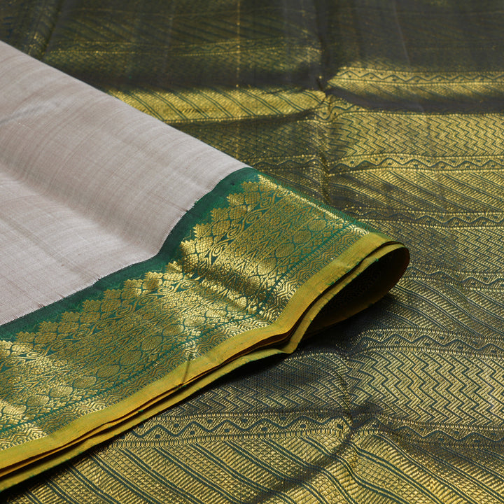 Hayagrivas Handloom Kanjivaram Silk Saree in Soothing Grey KBD1853B4-1