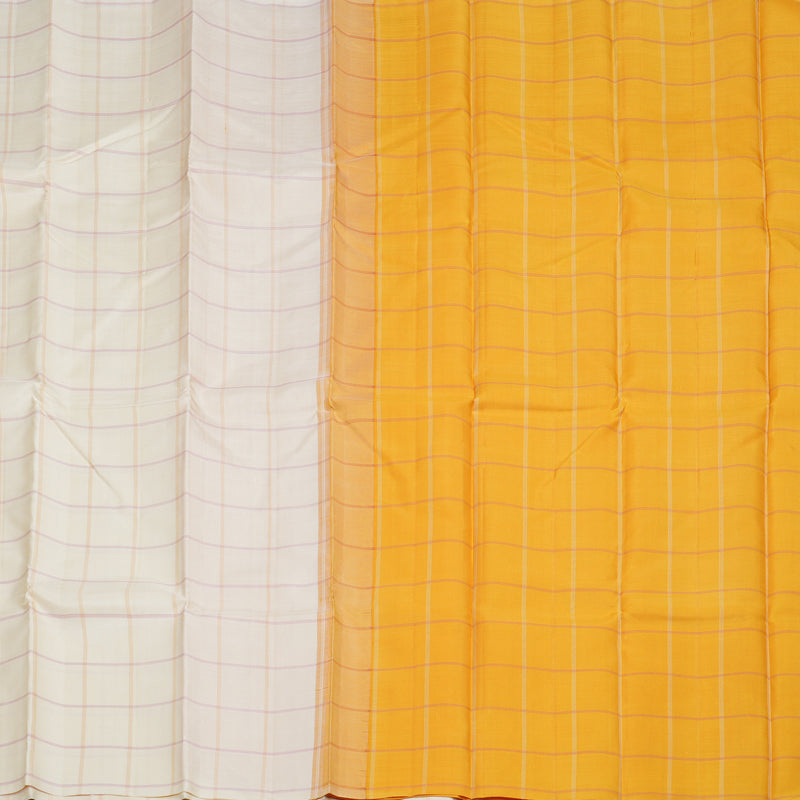 Hayagrivas Half White Handloom Kanjivaram Silk Saree KBD1854B1-1