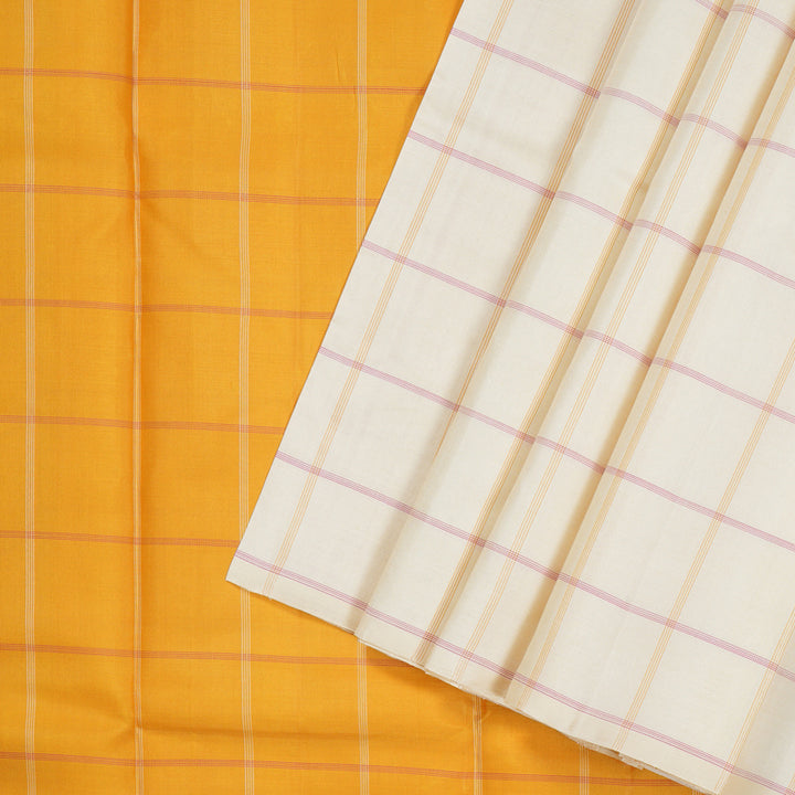 Hayagrivas Half White Handloom Kanjivaram Silk Saree KBD1854B1-1
