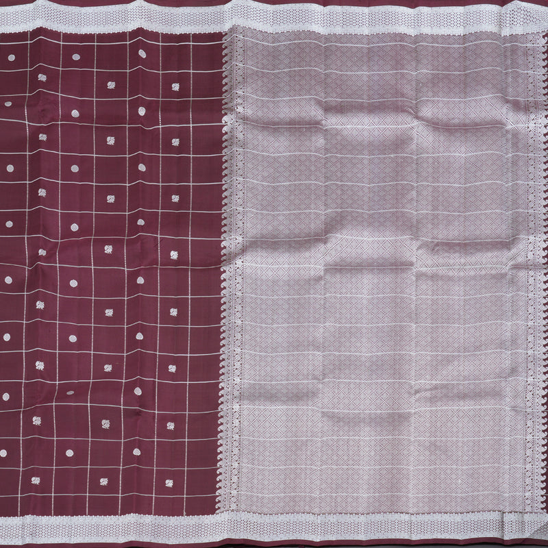 Hayagrivas Dark Brown Handloom Kanjivaram Silk Saree KBD1856B2-1