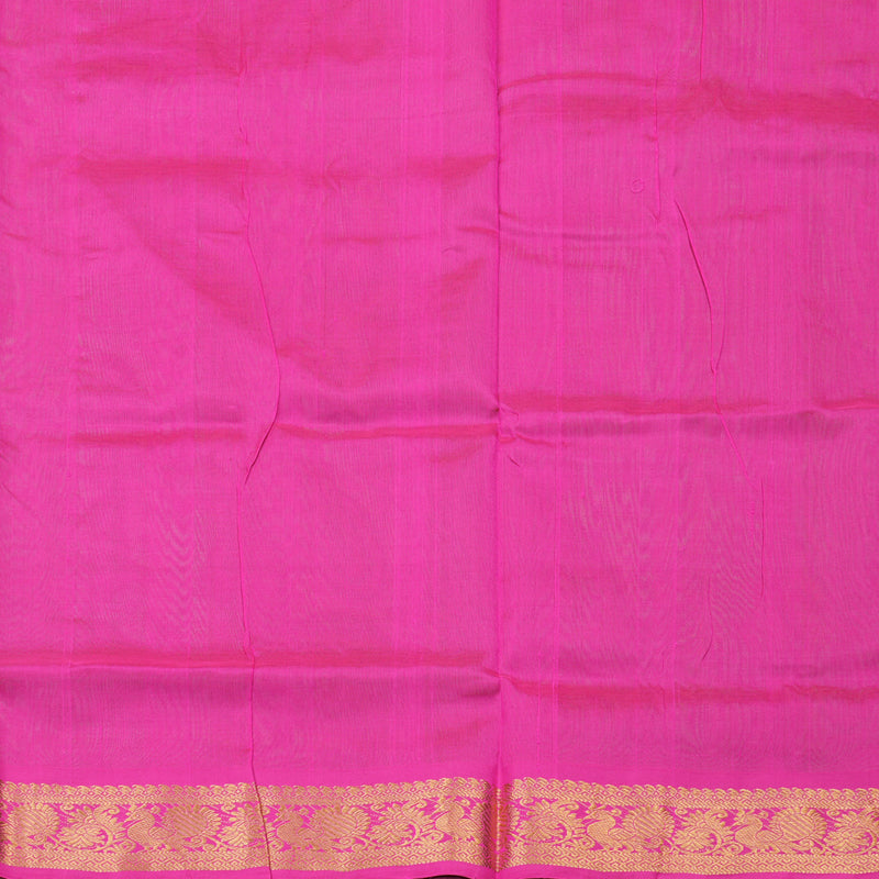 Hayagrivas Handloom Silk Cotton Saree in Elegant Lime Green with Stunning Pink Contrast, KBD1859B2-20