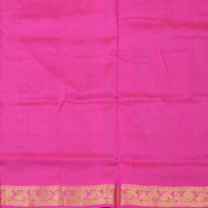 Hayagrivas Handloom Silk Cotton Saree in Elegant Lime Green with Stunning Pink Contrast, KBD1859B2-20