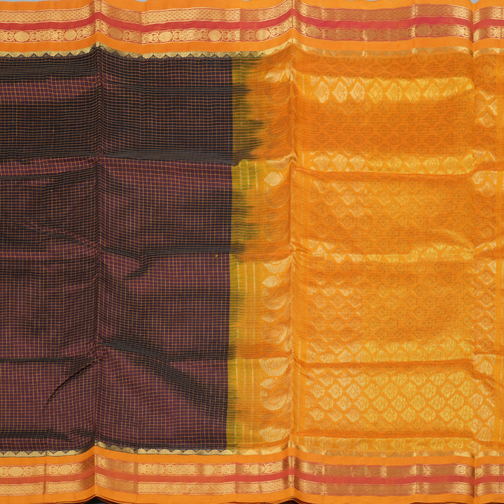 Hayagrivas Handloom Korvai Silk Cotton Saree in Captivating Wine Maroon KBD1860B11-18