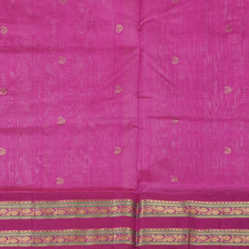 Hayagrivas Handloom Silk Cotton Saree in an Exquisite Baby Pink Colour KBD1861B10-2
