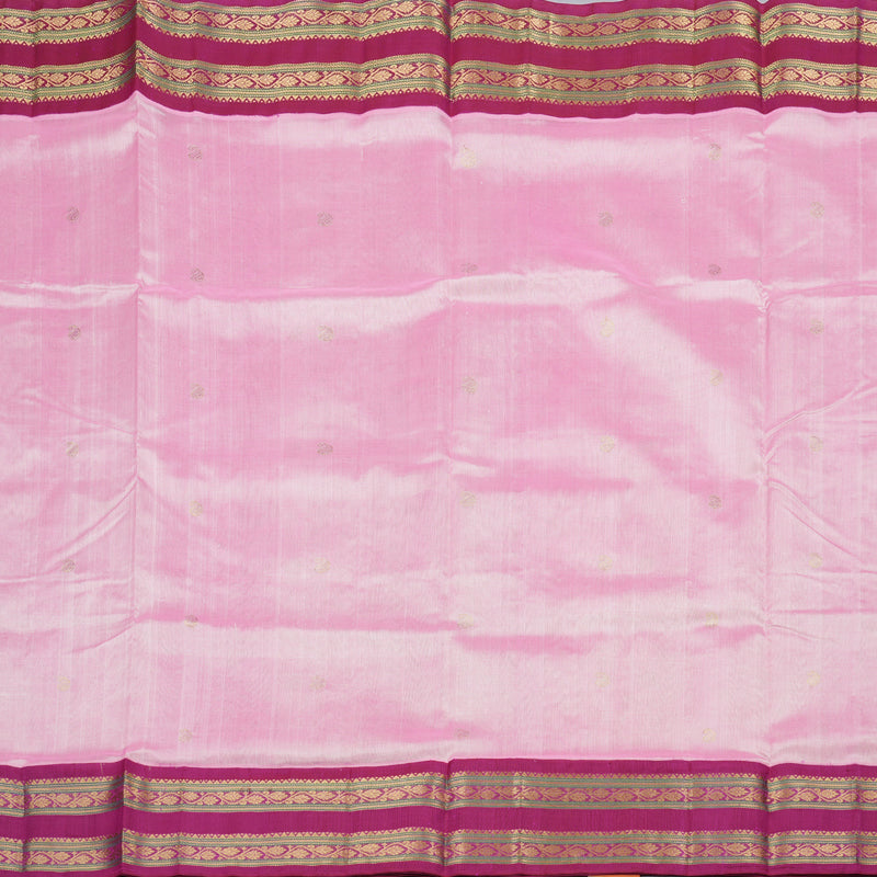 Hayagrivas Handloom Silk Cotton Saree in an Exquisite Baby Pink Colour KBD1861B10-2