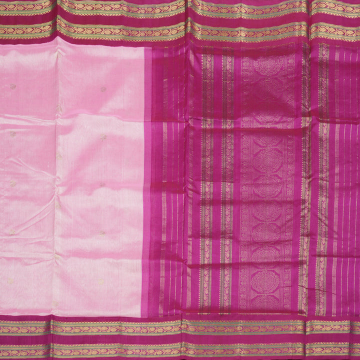 Hayagrivas Handloom Silk Cotton Saree in an Exquisite Baby Pink Colour KBD1861B10-2