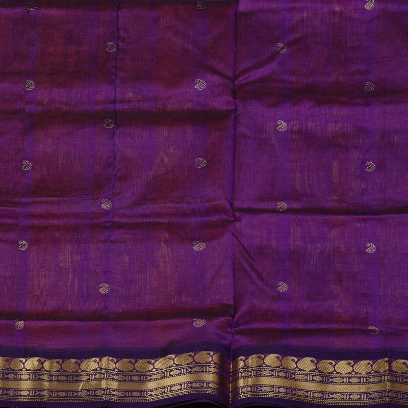 Hayagrivas Handloom Silk Cotton Saree in Cheerful Mango Yellow KBD1861B4-3