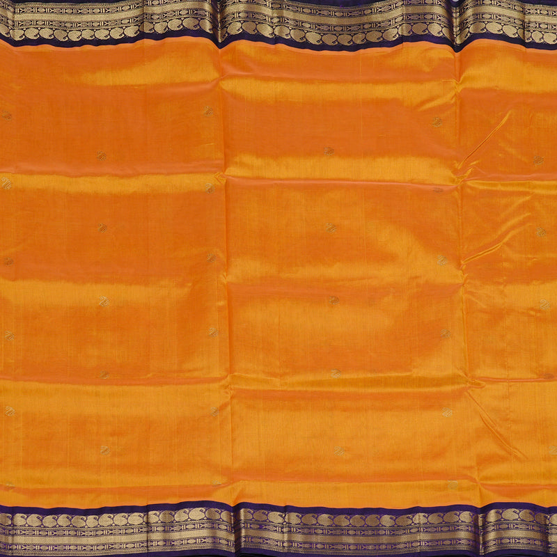 Hayagrivas Handloom Silk Cotton Saree in Cheerful Mango Yellow KBD1861B4-3