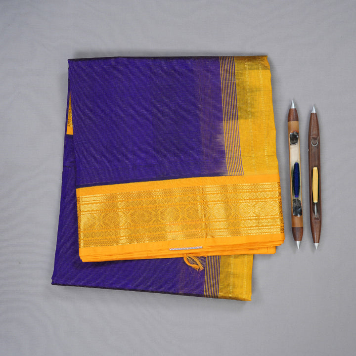 Hayagrivas Handloom Vairaoosi Silk Cotton Saree in Rich Blue KBD1861B5-5