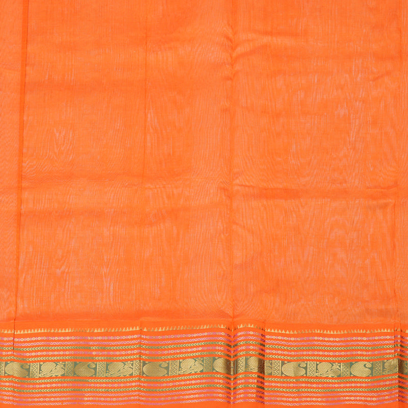 Hayagrivas Handloom Silk Cotton Saree in Serene Beige and Orange Contrast KBD1862B4-2