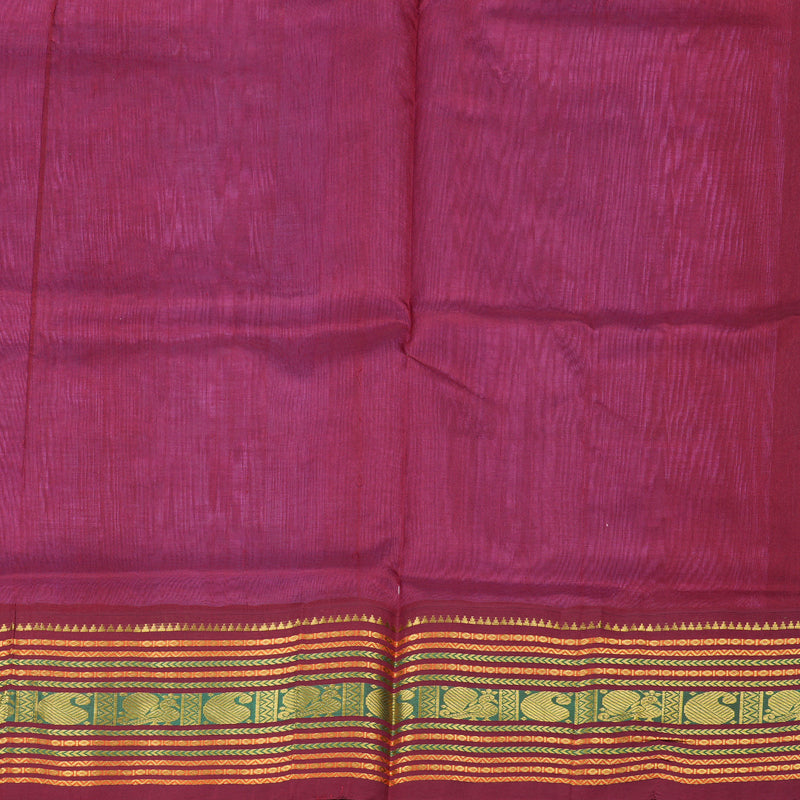 Hayagrivas Handloom Silk Cotton Saree in Elegant Lavender and Majestic Maroon Contrast KBD1862B4-3