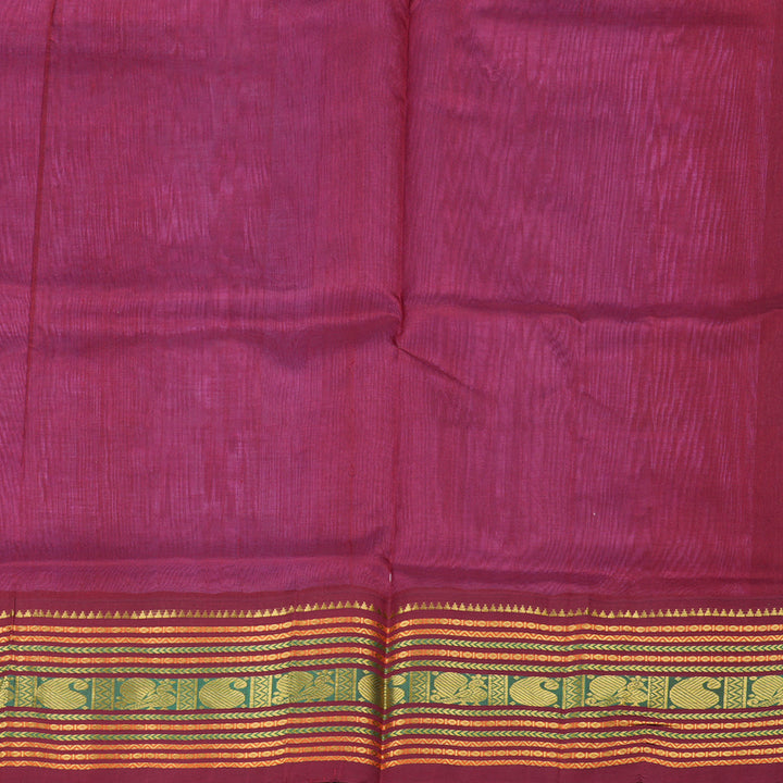 Hayagrivas Handloom Silk Cotton Saree in Elegant Lavender and Majestic Maroon Contrast KBD1862B4-3