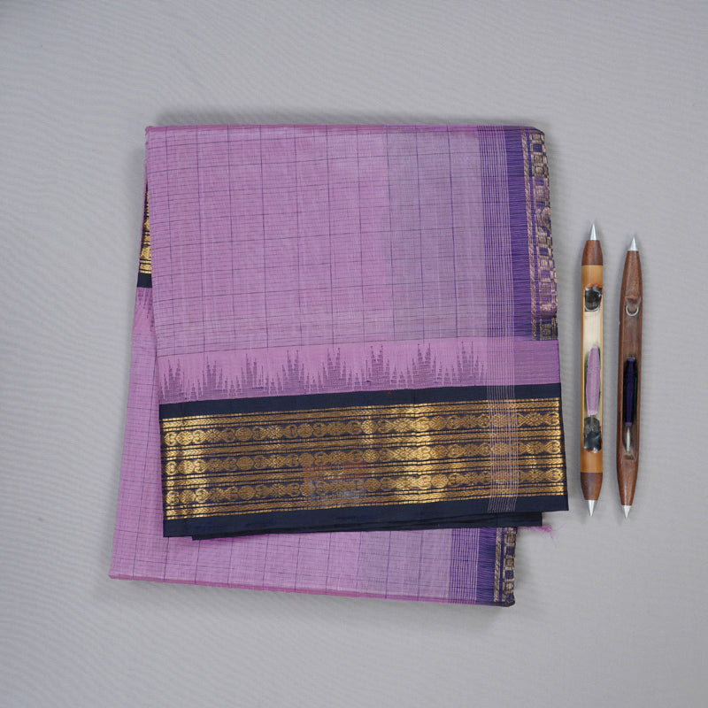 Hayagrivas Handloom Silk Cotton Saree in Delicate Lavender KBD1862B5-1