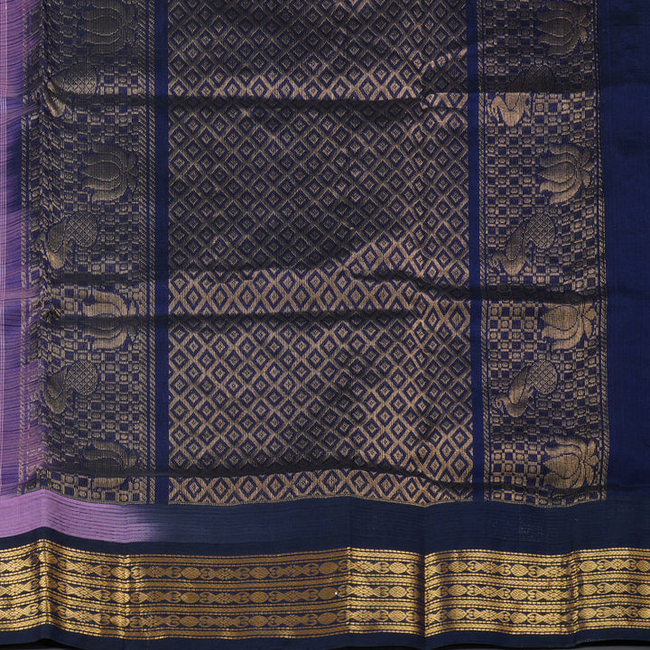 Hayagrivas Handloom Silk Cotton Saree in Delicate Lavender KBD1862B5-1