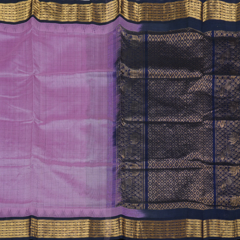Hayagrivas Handloom Silk Cotton Saree in Delicate Lavender KBD1862B5-1