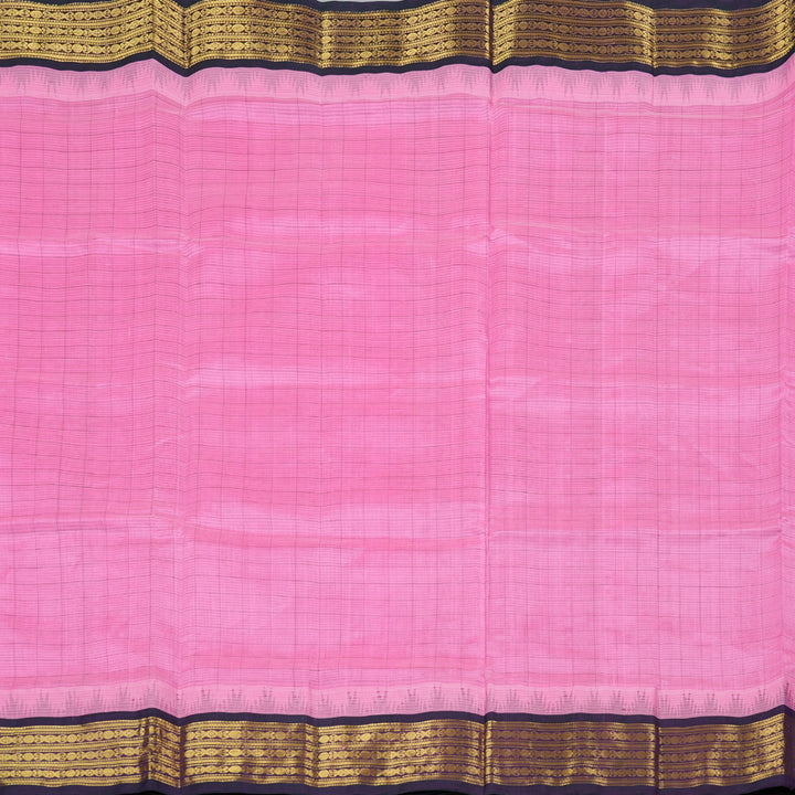 Hayagrivas Handloom Silk Cotton Saree in Radiant Bright Pink Color KBD1862B5-3