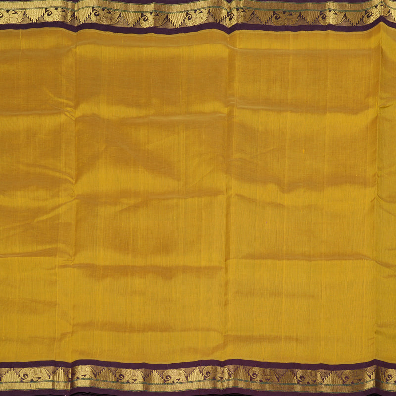 Hayagrivas Handloom Korvai Silk Cotton Saree in Bold Mustard KBD1862B6-14